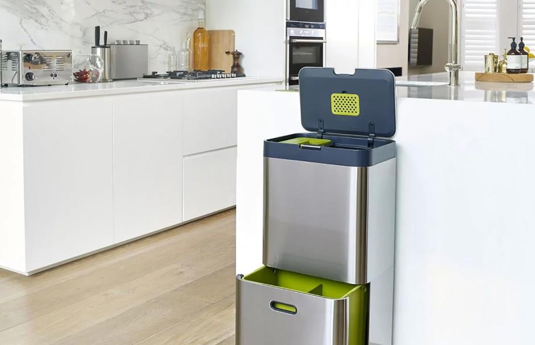 Integrated kitchen bins